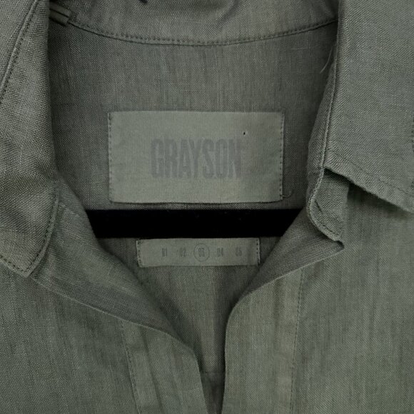 Grayson by Frank & Eileen Linen Shirt Womens Size 03 Half Button Front Top - Picture 5 of 13